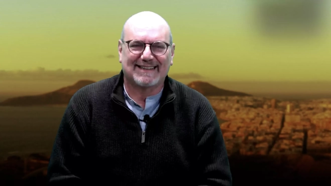Miguel Ángel Rodríguez, director general de Guaguas Municipales, durante el Desayuno Atlántico. / AH