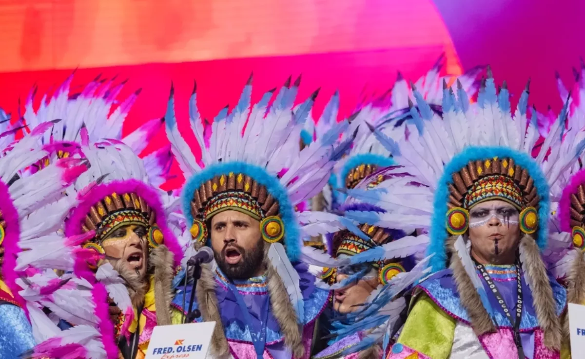 La murga Diablos Locos en la segunda fase del Concurso de Murgas del Carnaval de Santa Cruz de Tenerife. / AYUNTAMIENTO DE SANTA CRUZ DE TENERIFE