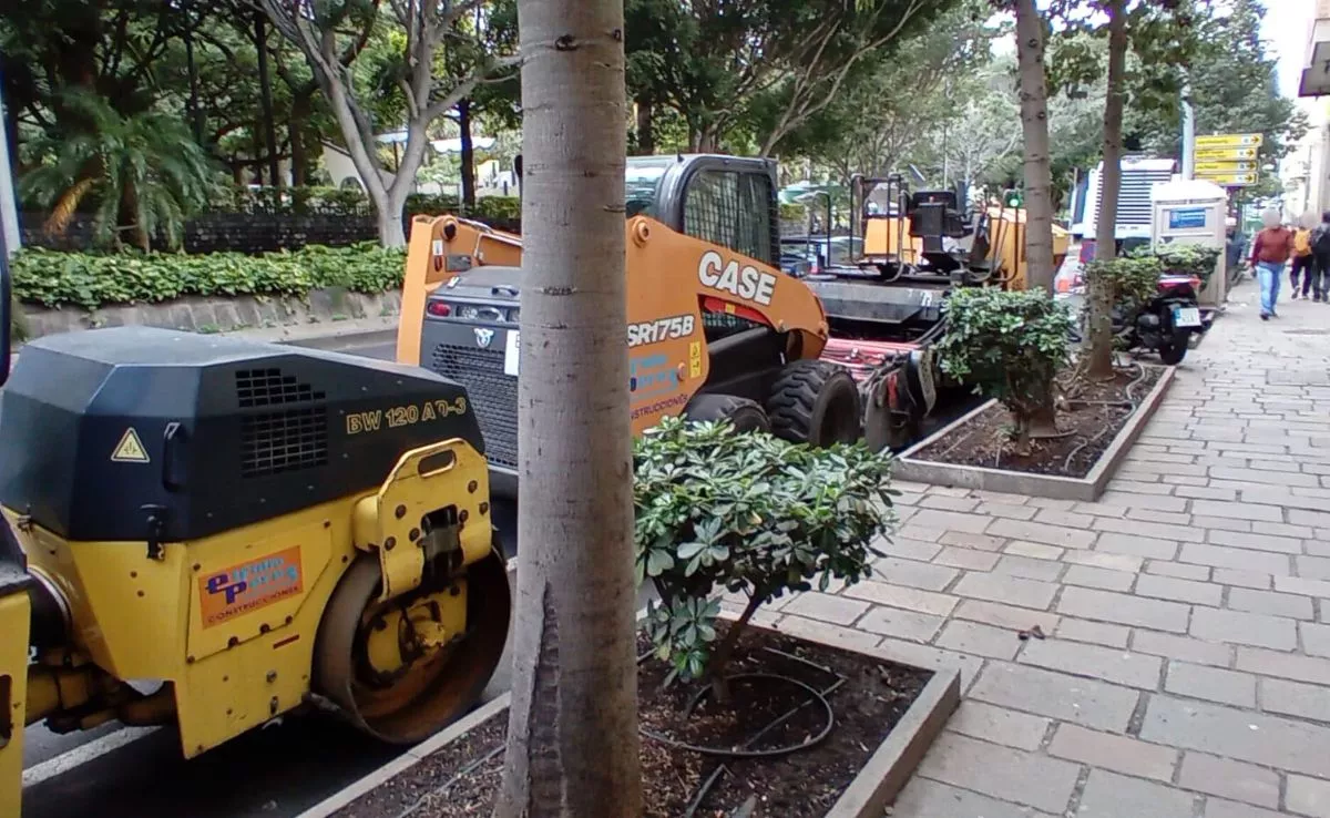 Obras del desmantelamiento del carril bici de Santa Cruz de Tenerife|AH