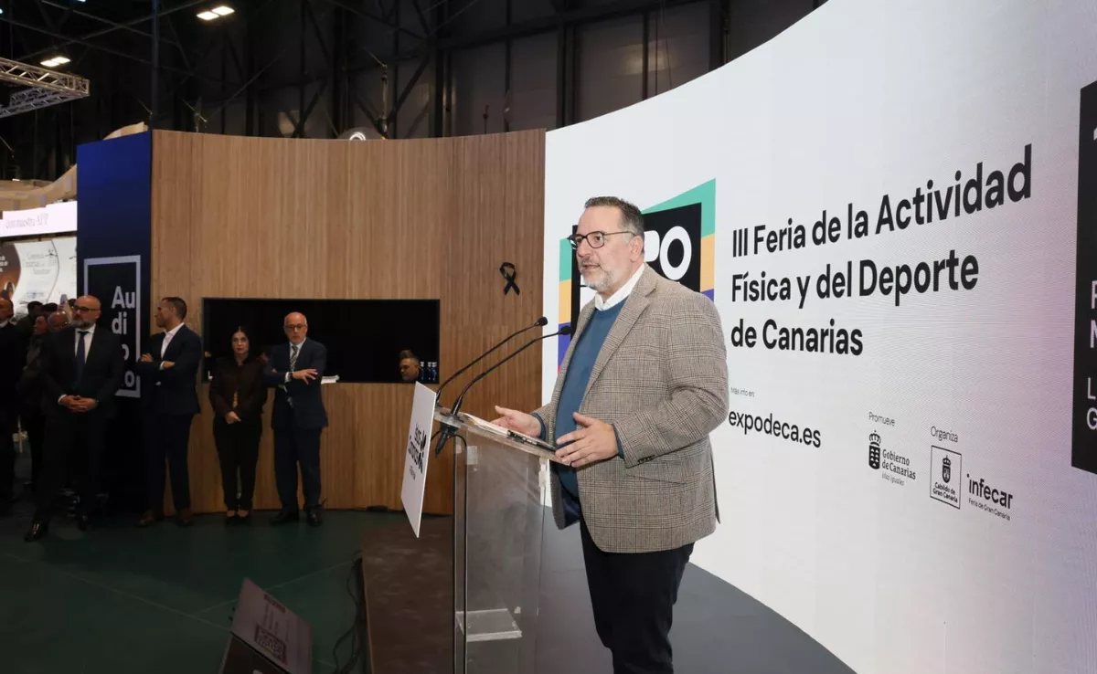 El consejero Poli Suárez en Expodeca./ CEDIDA