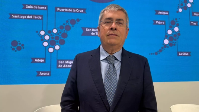 FOTO 2 Alcalde de San Bartolomé de Tirajana en la presentación de AMTC en Fitur FOTO 2 Alcalde de San Bartolomé de Tirajana en la presentación de AMTC en Fitur