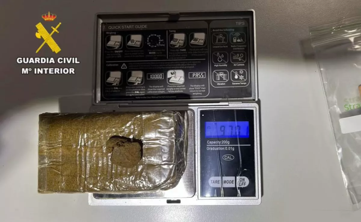 Droga incautada en Guía de Isora por la Guardia Civil./ CEDIDA