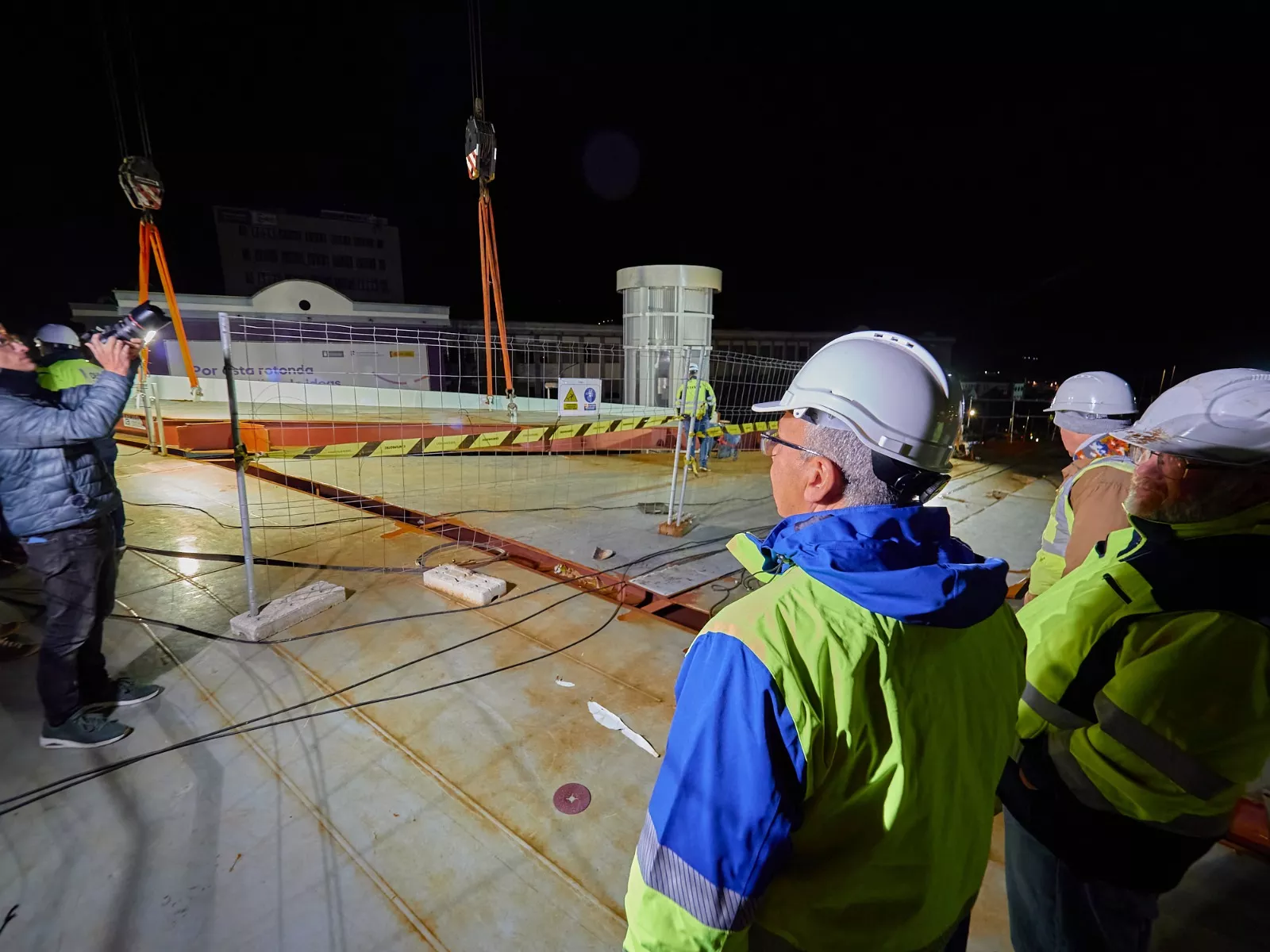 Obras de la pasarela de Padre Anchieta, en Tenerife. / CABILDO DE TENERIFE
