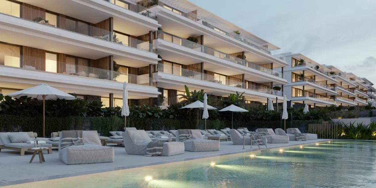 Imagen de las nuevas viviendas de lujo en Adeje, Tenerife / Avantespacia 