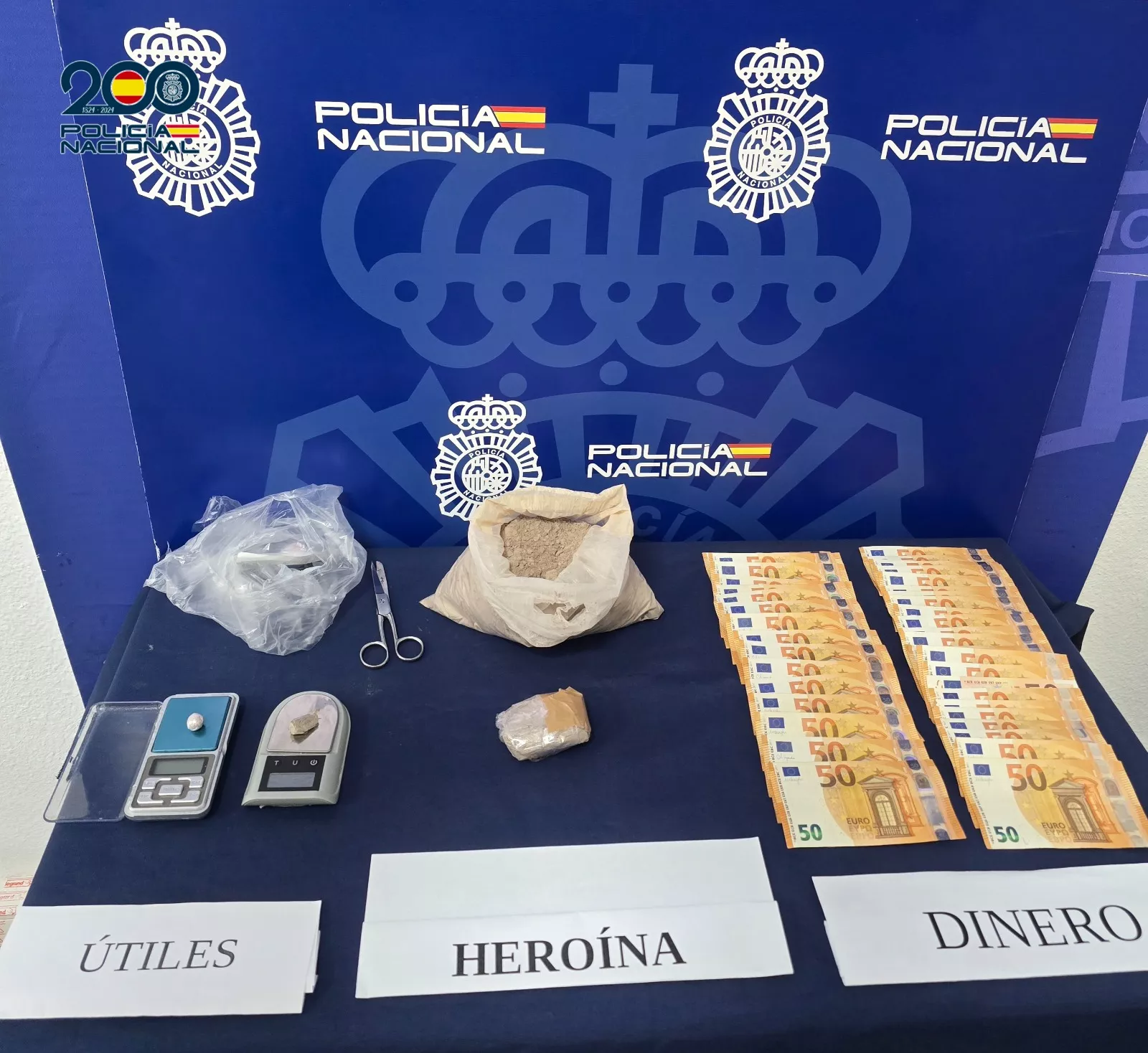 La Policía Nacional desmantela un punto de venta de heroína en San Matías y Taco. / POLICÍA NACIONAL