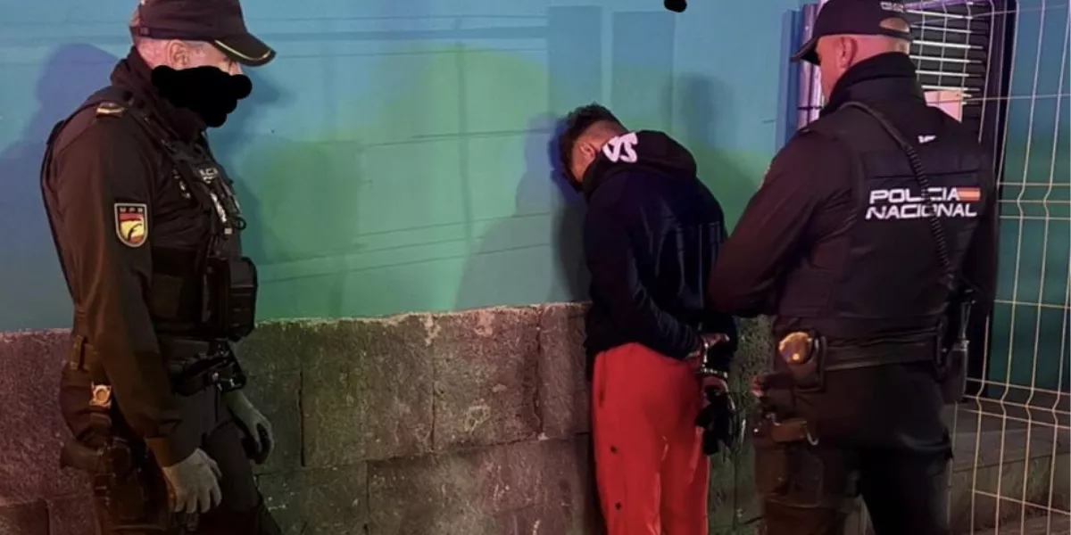 Imagen de la Policía Nacional en el momento de la detención  POLICÍA NACIONAL 