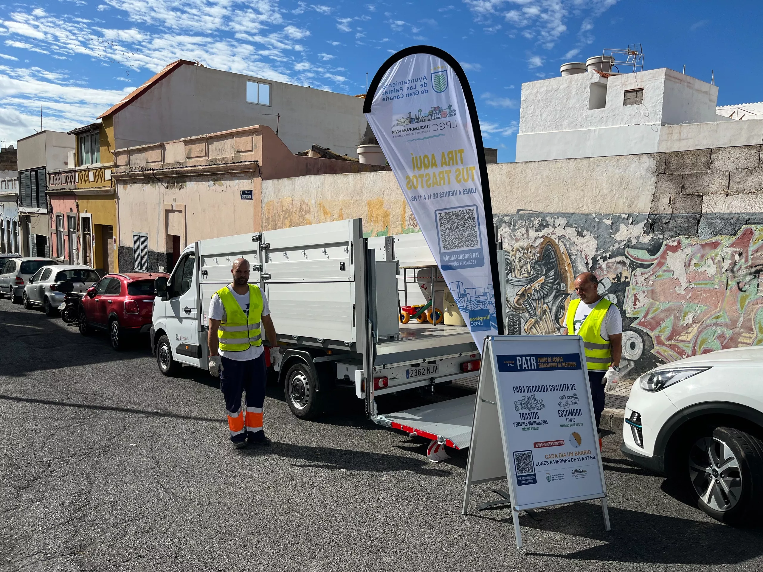 Punto de acopio transitorio del Servicio Municipal de Limpieza. AYUNTAMIENTO LPA