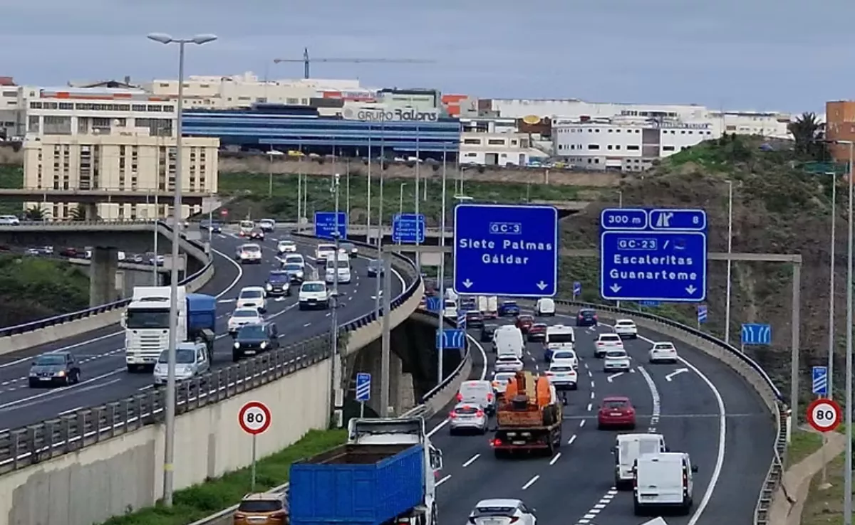 La GC-3 es una de las vías de Las Palmas de Gran Canaria por la que más coches transitan al día / CEDIDA