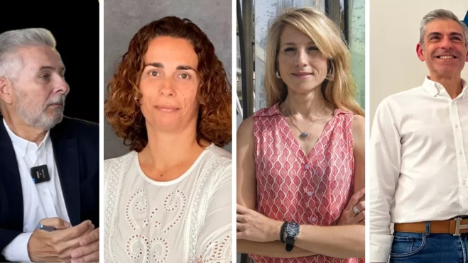 Justo Santiago Nuez Quintana, Davinia Cabrera, Beatriz Fernández y Francisco Carballo