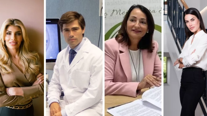 Eva Molina,  Pablo Juárez,  Leticia González y Carla Barber