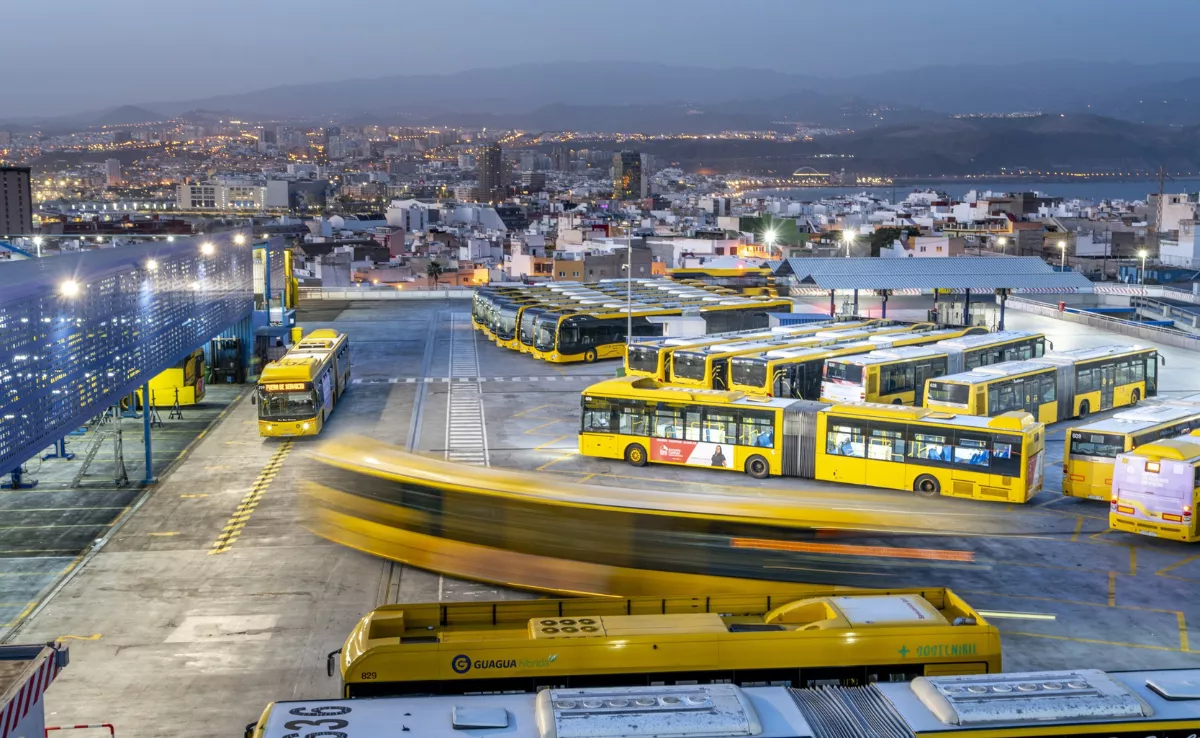 Imagen de Guaguas Municipales en las cocheras / GUAGUAS MUNICIPALES
