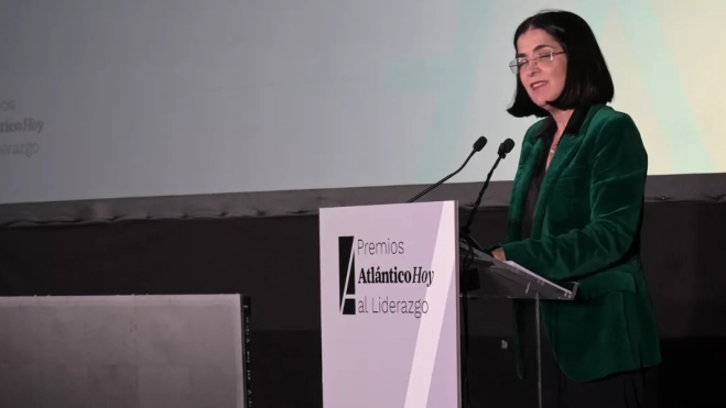 Carolina Darias, alcaldesa de Las Palmas de Gran Canaria, durante la III Edición de los Premios Atlántico Hoy al Liderazgo / TONY HERNÁNDEZ