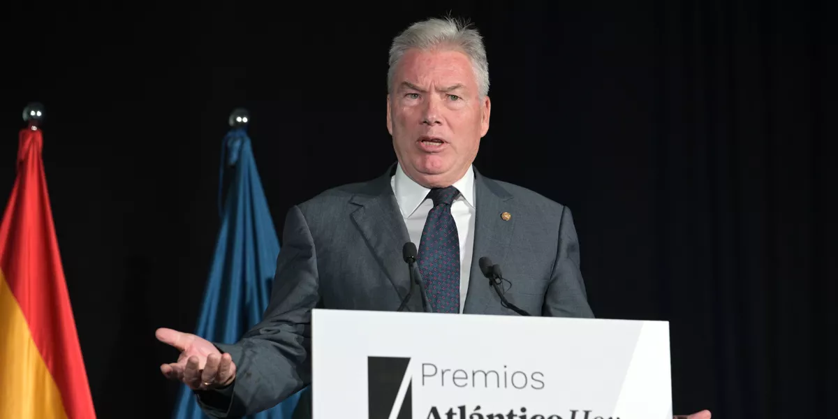 Juan Ruiz, ganador de la III Edición de los Premios Atlántico Hoy al Liderazgo en la categoría de deportes. / TONY HERNÁNDEZ