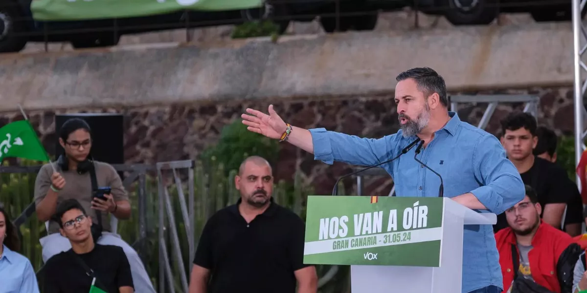 Santiago Abascal, presidente de Vox, en Gran Canaria / EFE - ÁNGEL MEDINA G.