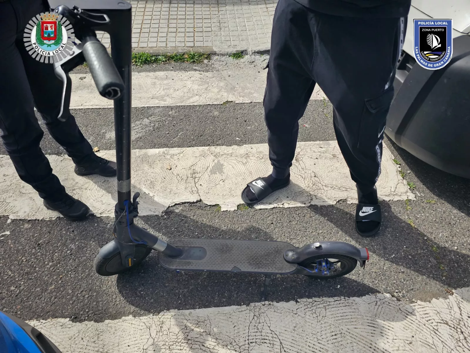 El vehículo de movilidad personal (VMP) fue retirado al depósito municipal tras la intervención policial en el Distrito Puerto.