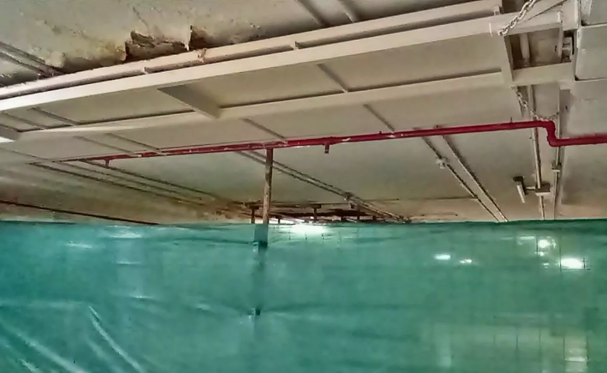 Techo apuntalado parking plaza de España|AH