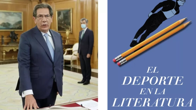 Enrique Arnaldo y la portada de su libro. / MONTAJE AH