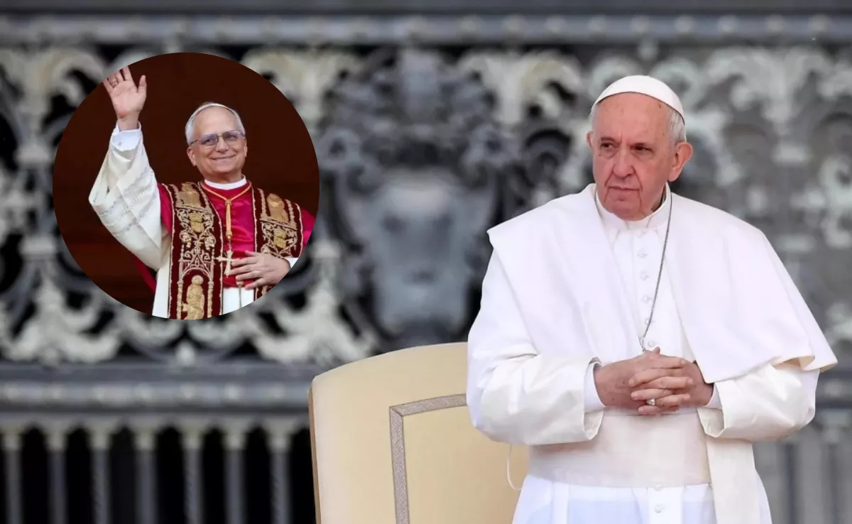 En la imagen, el papa Francisco y el papa León XVI. / AH