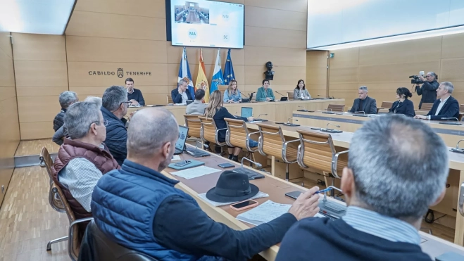 Reunión en el Cabildo de Tenerife sobre la emergencia hídrica. / CABILDO DE TENERIFE