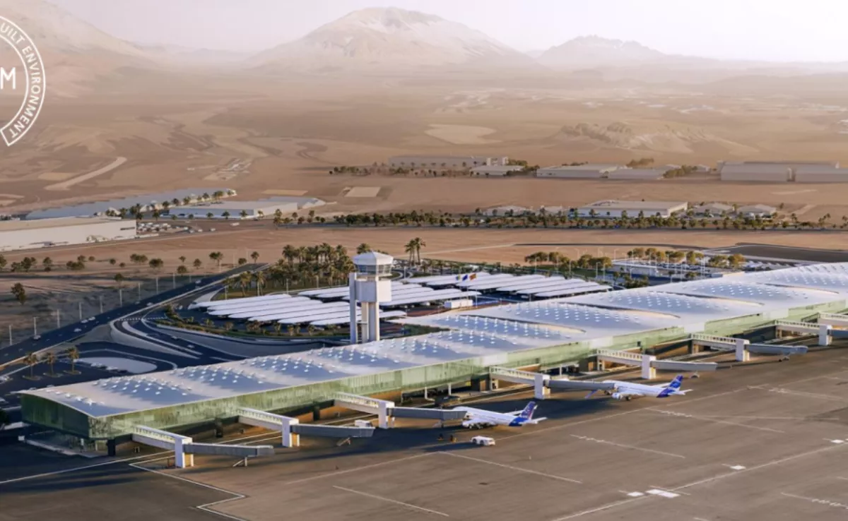 Recreación de la futura cubierta del aeropuerto César Manrique-Lanzarote./ AENA