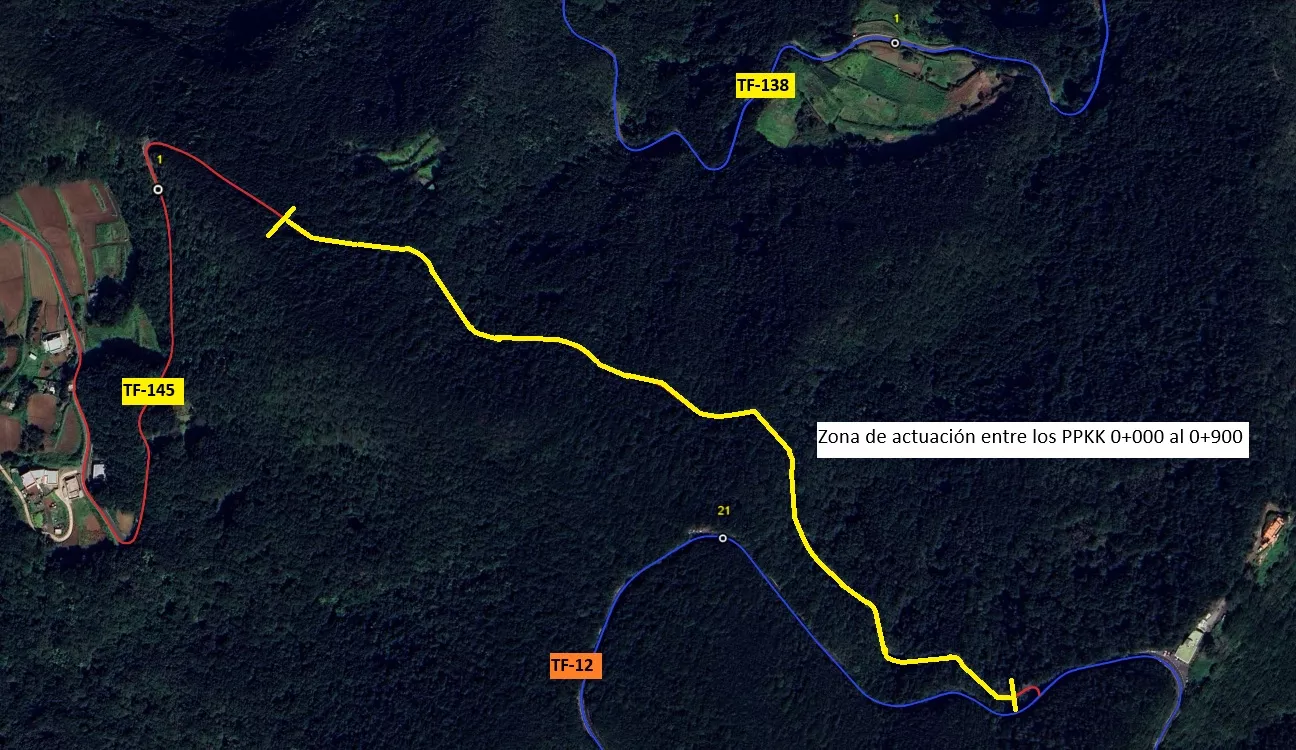 Obras de la TF-145 en Las Carboneras y Taborno. / CABILDO DE TENERIFE