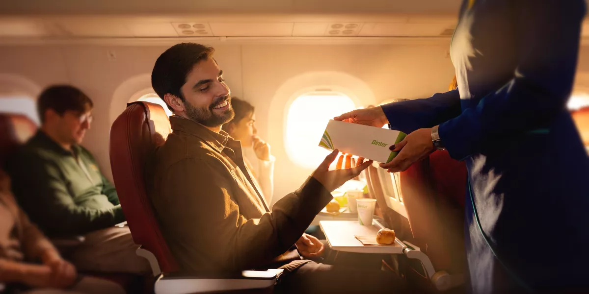 Imagen del menú de Binter / BINTER