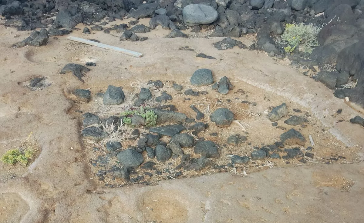 Concheros guanches sin señalizar en la Rasca, Arona./ CEDIDA