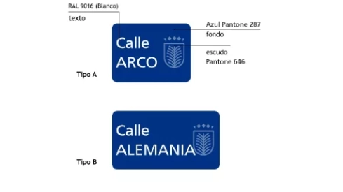 Nuevos diseños de los letreros de las calles 