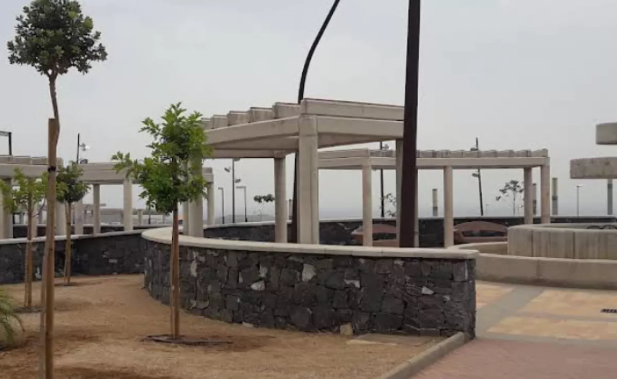 El parque de la Reina, en Cho (Arona)./ MAPS