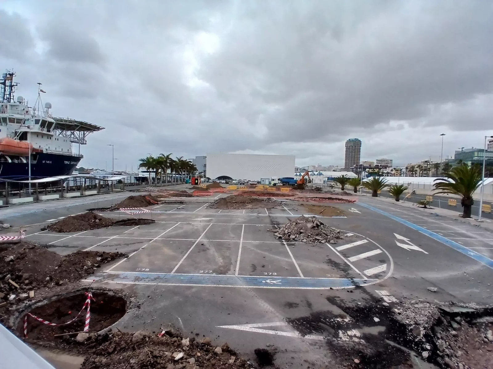 Comienzan las obras del parque del istmo del Puerto de Las Palmas. AUTORIDAD PORTUARIA