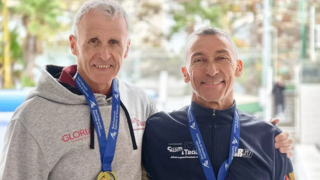 Los nadadores Fernando Téllez y Quique Mata / CEDIDA Los nadadores Fernando Téllez y Quique Mata / CEDIDA