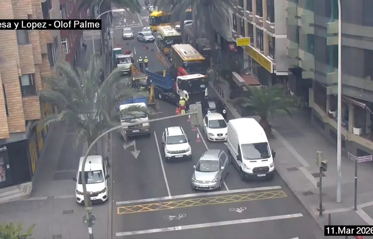 Unas obras de urgencia obligan al cierre parcial de la calle Olof Palme. POLICIA LOCAL