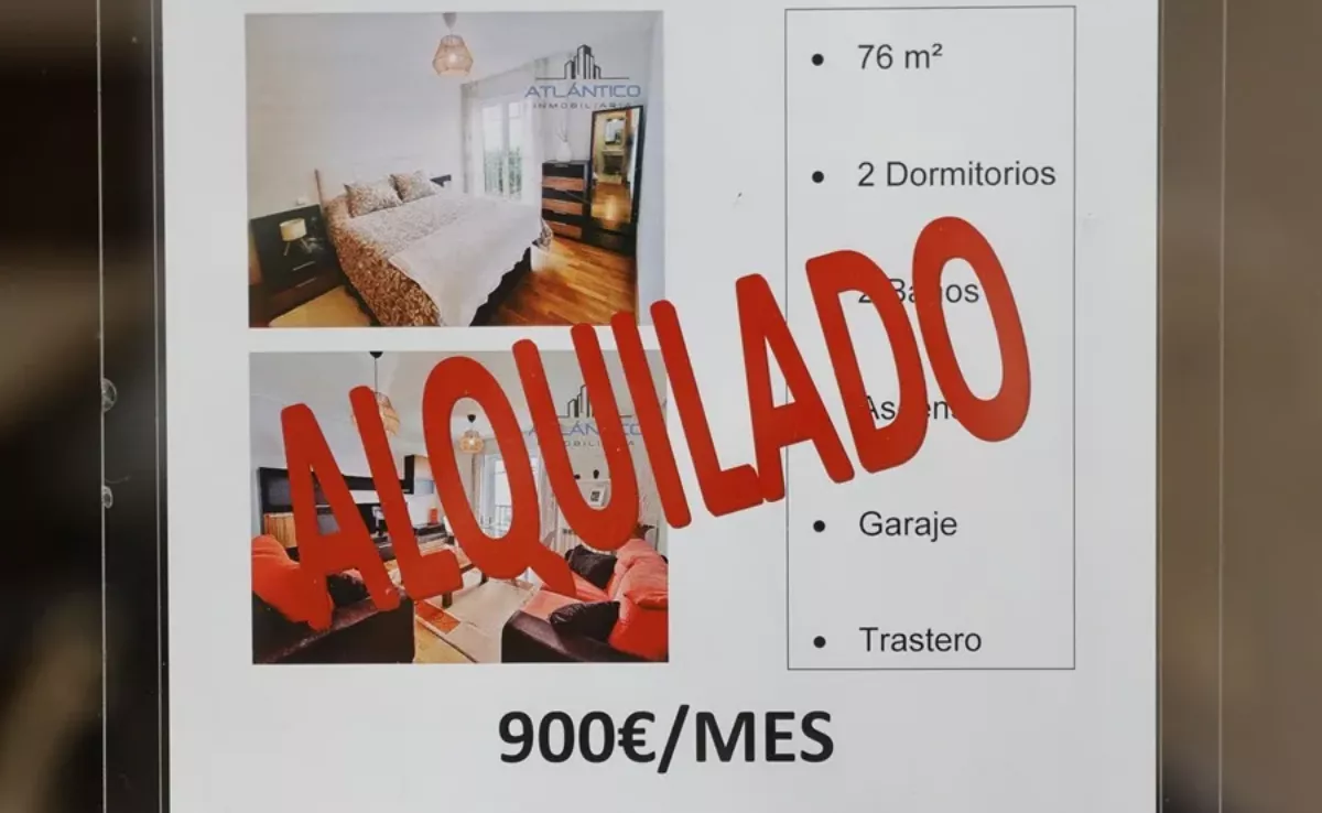 Imagen de un cartel de un piso alquilado / EFE