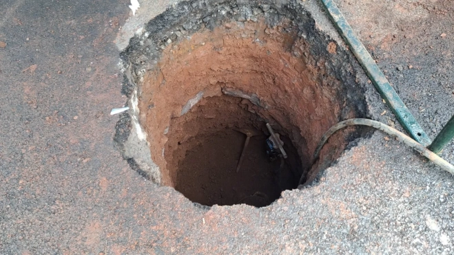 La Laguna inicia las obras del pozo absorbente de agua de lluvia de Las Chumberas. / AYUNTAMIENTO DE LA LAGUNA