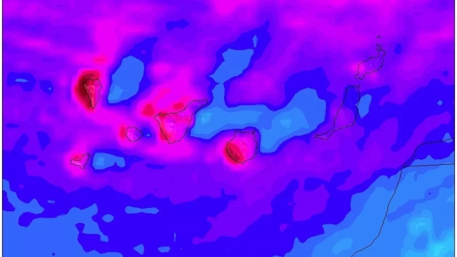 Mapa de precipitación acumulada previsto por el modelo europeo ECMWF hasta el lunes 23 de marzo