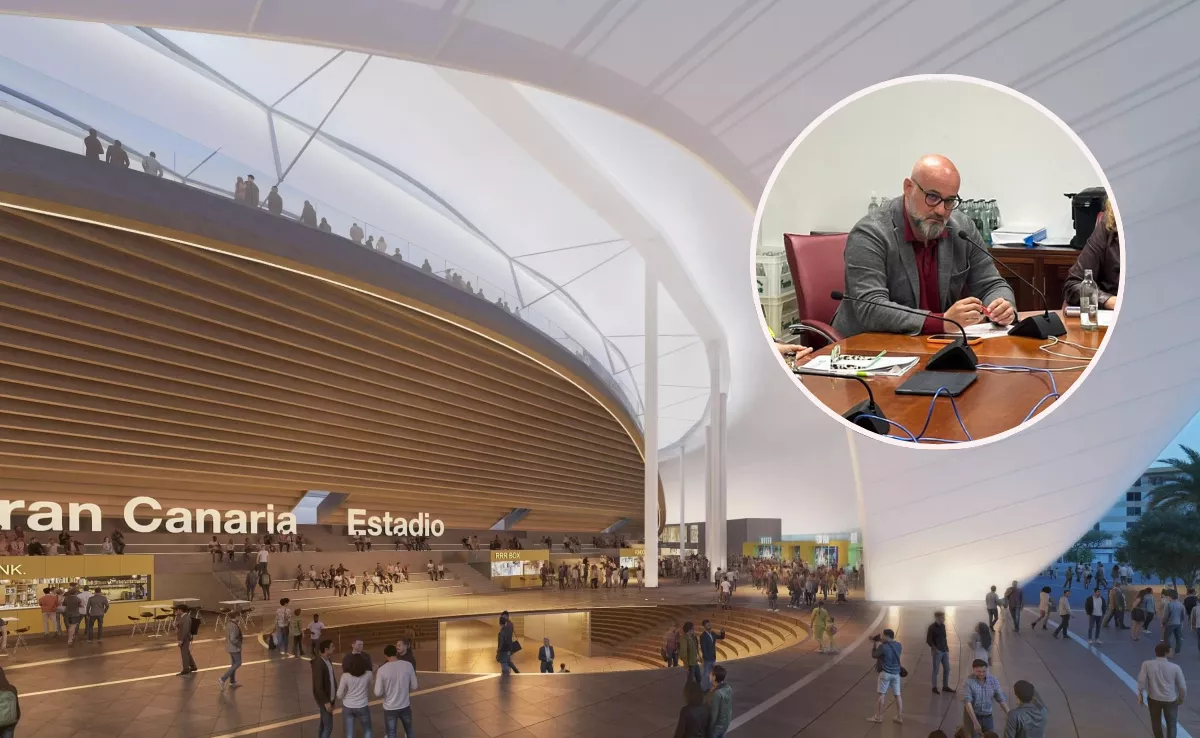 Boceto de la reforma del Estadio de Gran Canaria y Aridany Romero / AH