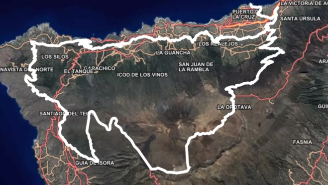 Recorrido de la carretera Vuelta Ciclista Isla de Tenerife.GRAFCAN