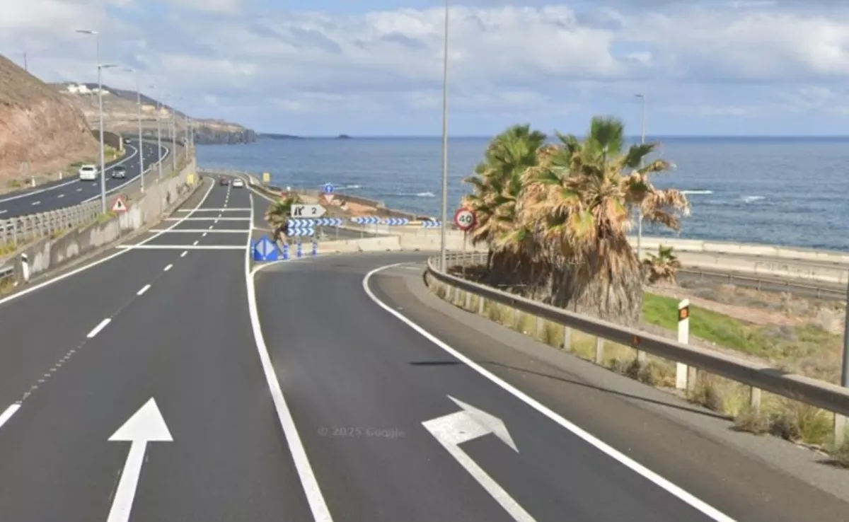 Salida a la GC-2 desde Las Arenas./ MAPS