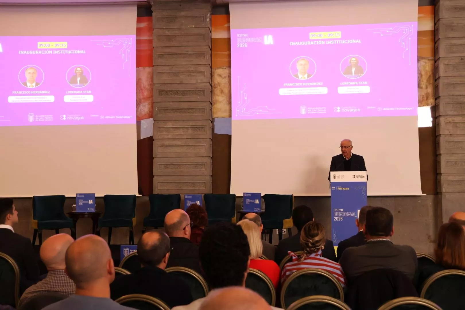 El concejal Hernández Spínola, durante la inauguración del II Festival Burocrac IA.