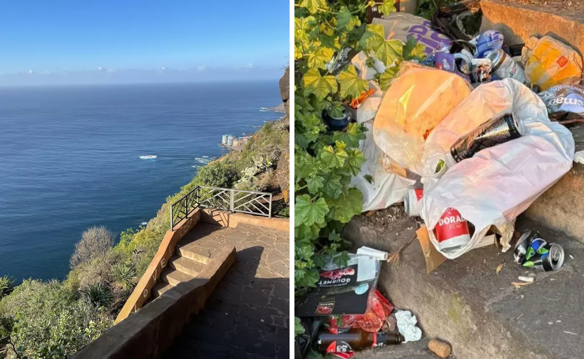 Imagen del mirador y zonas llenas de basura / AH
