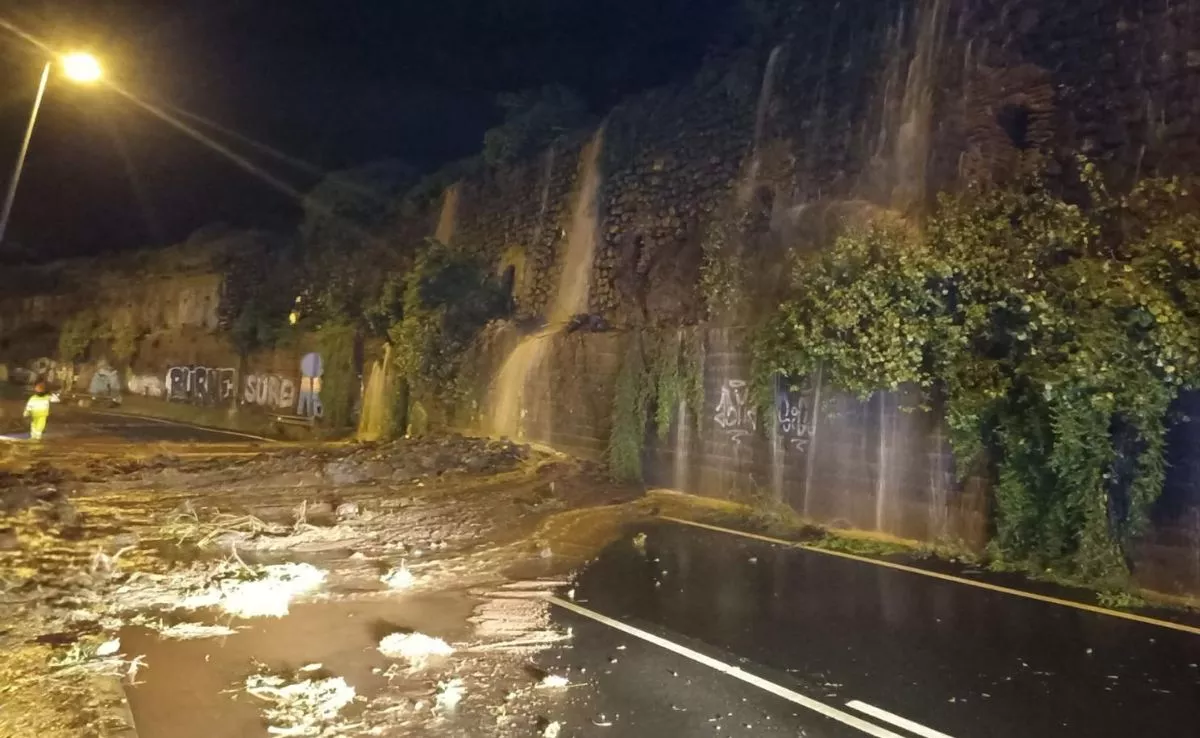 Carretera de Tenerife tras el paso de la borrasca Therese|CEDIDA