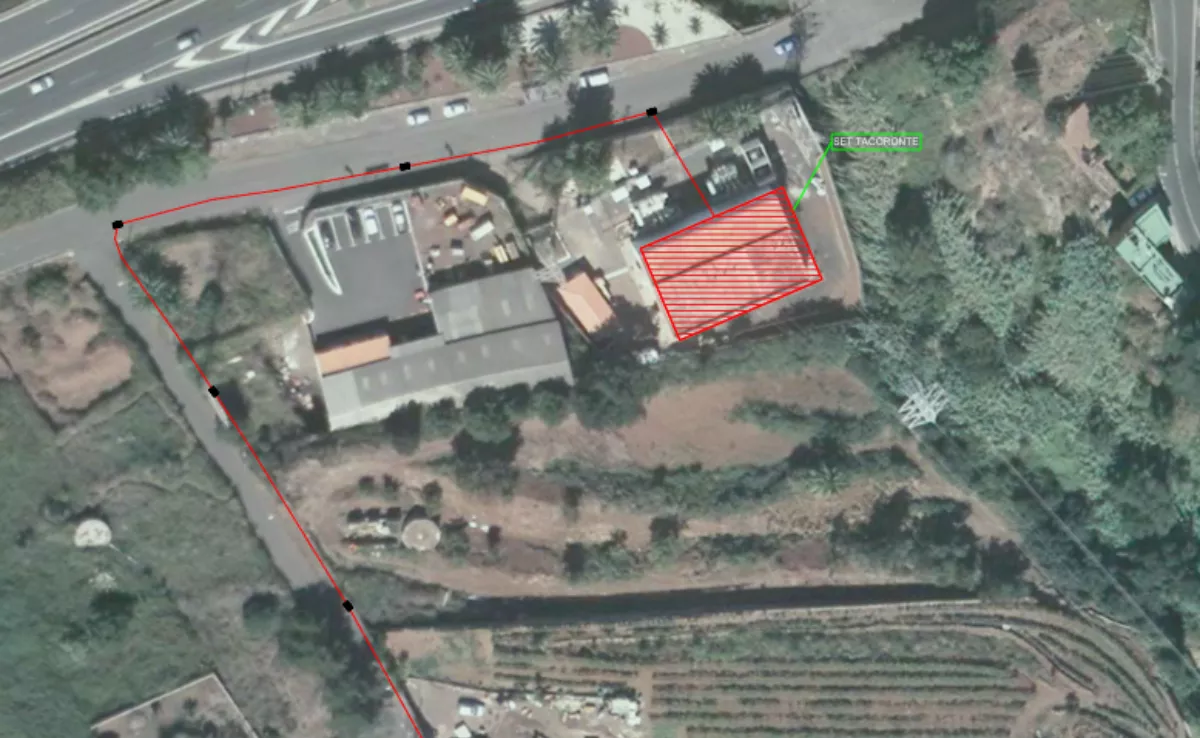 Parcela en Tacoronte donde Tucana Batteries VI, S.L. pide poner una planta de baterías para almacenar energía./ AH