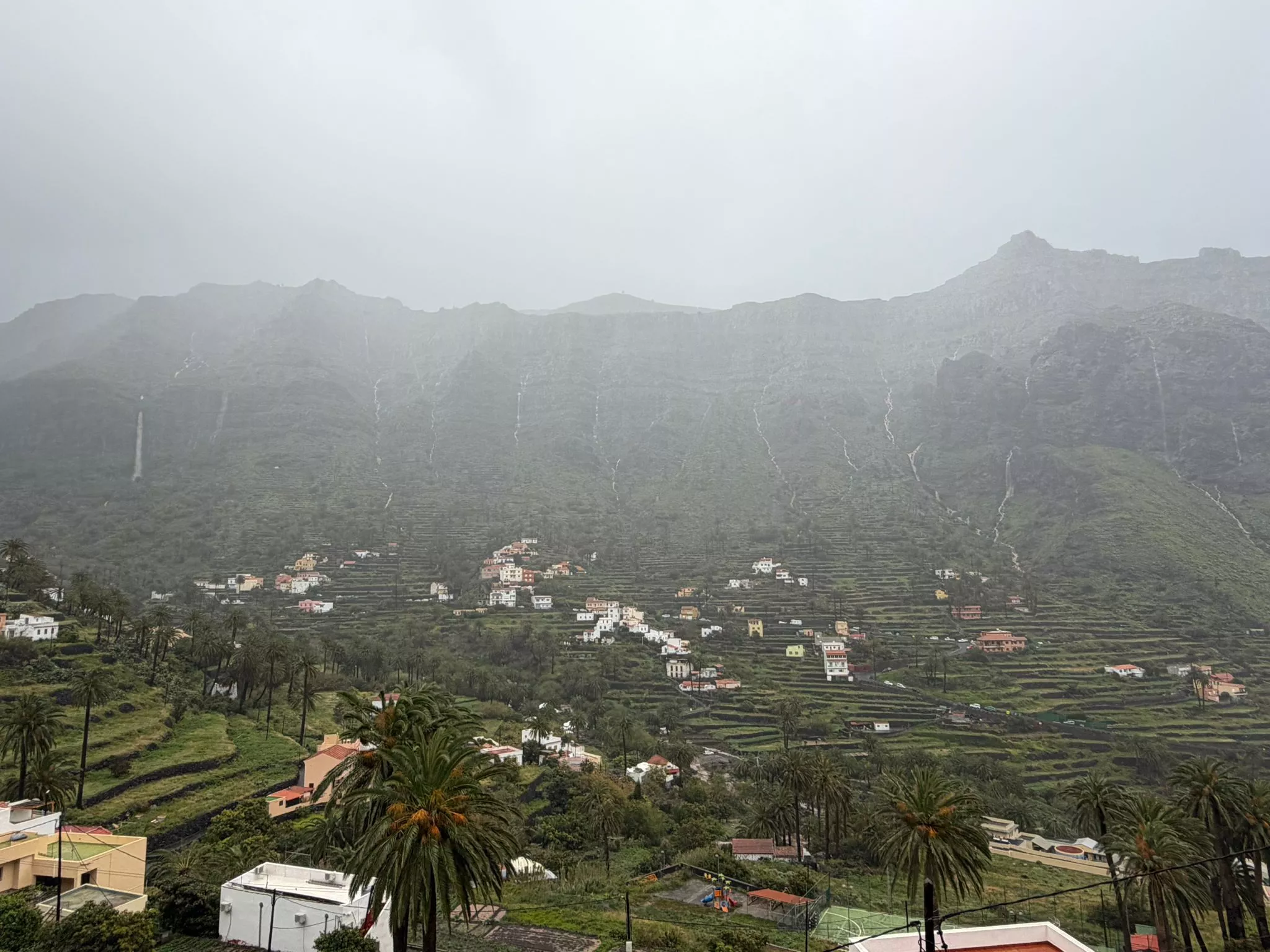 Temporal de lluvias en Valle Gran Rey, La Gomera. CABILDO