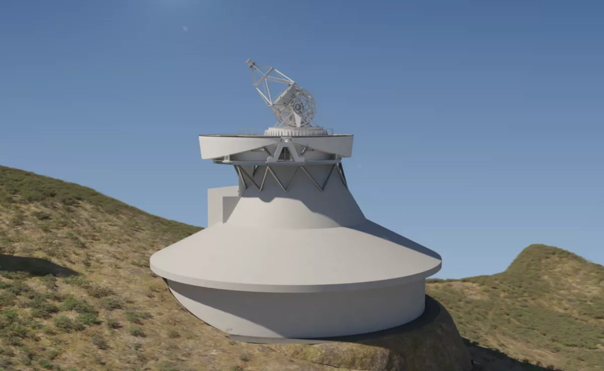 Render del European Solar Telescope (EST), proyectado en el Roque de los Muchachos./ CEDIDA