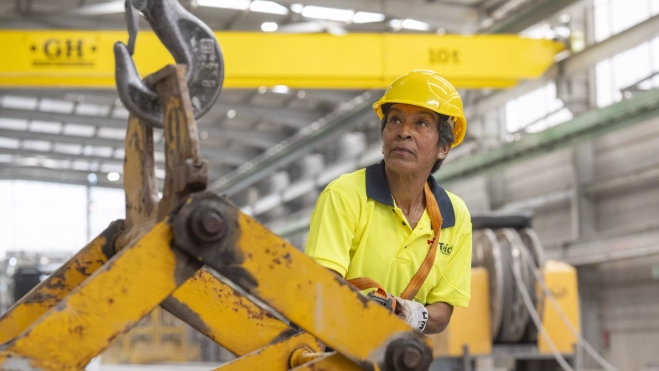 Litay Pérez, operaria de fábrica. AH