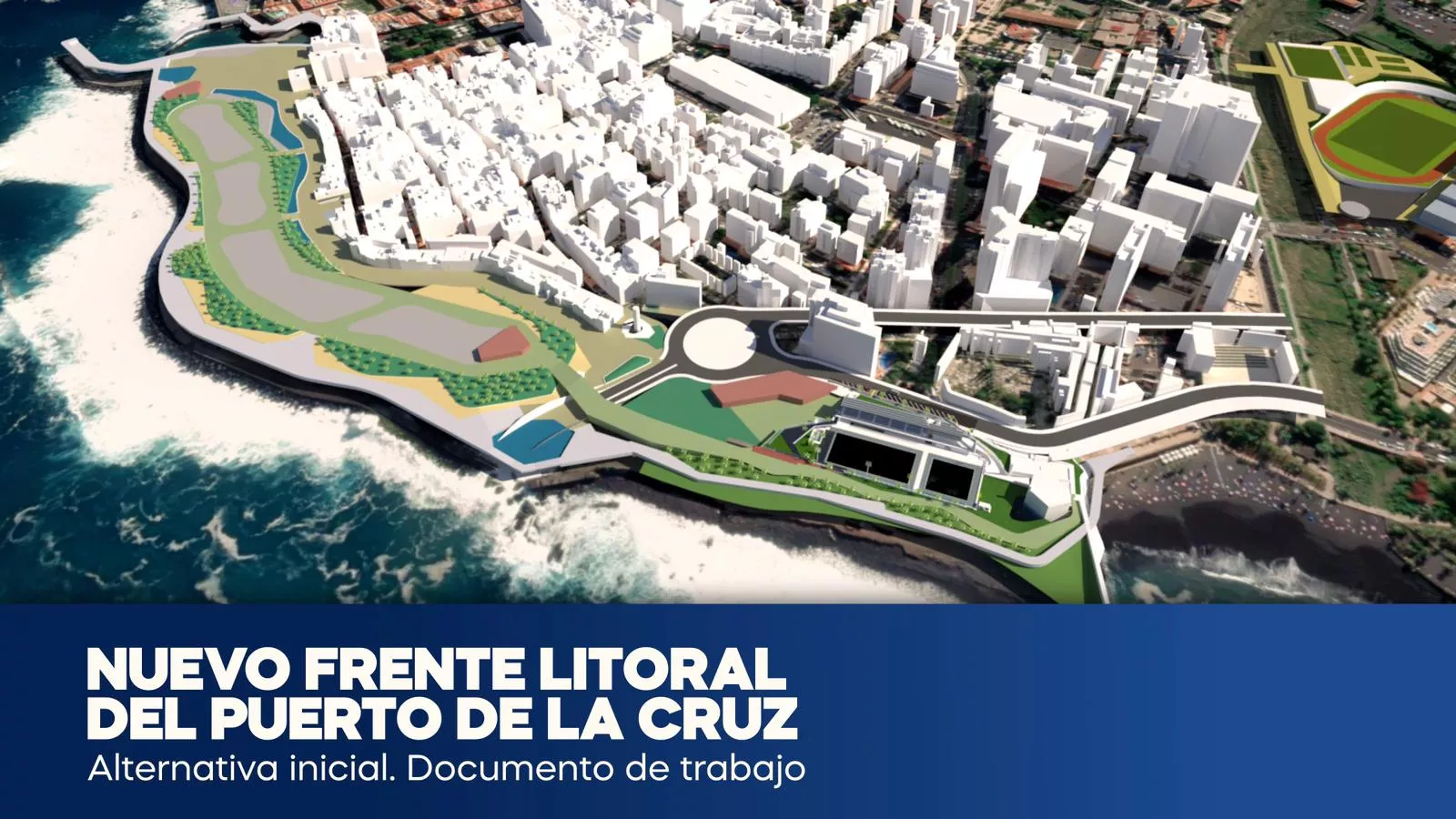 Infografía del nuevo frente litoral de Puerto de la Cruz. / CABILDO DE TENERIFE