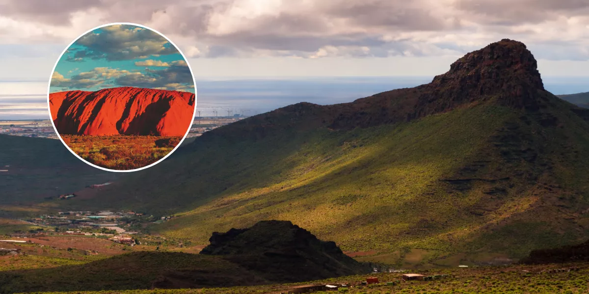 Imagen del Roque Aguayro y Uluru / MONTAJE AH