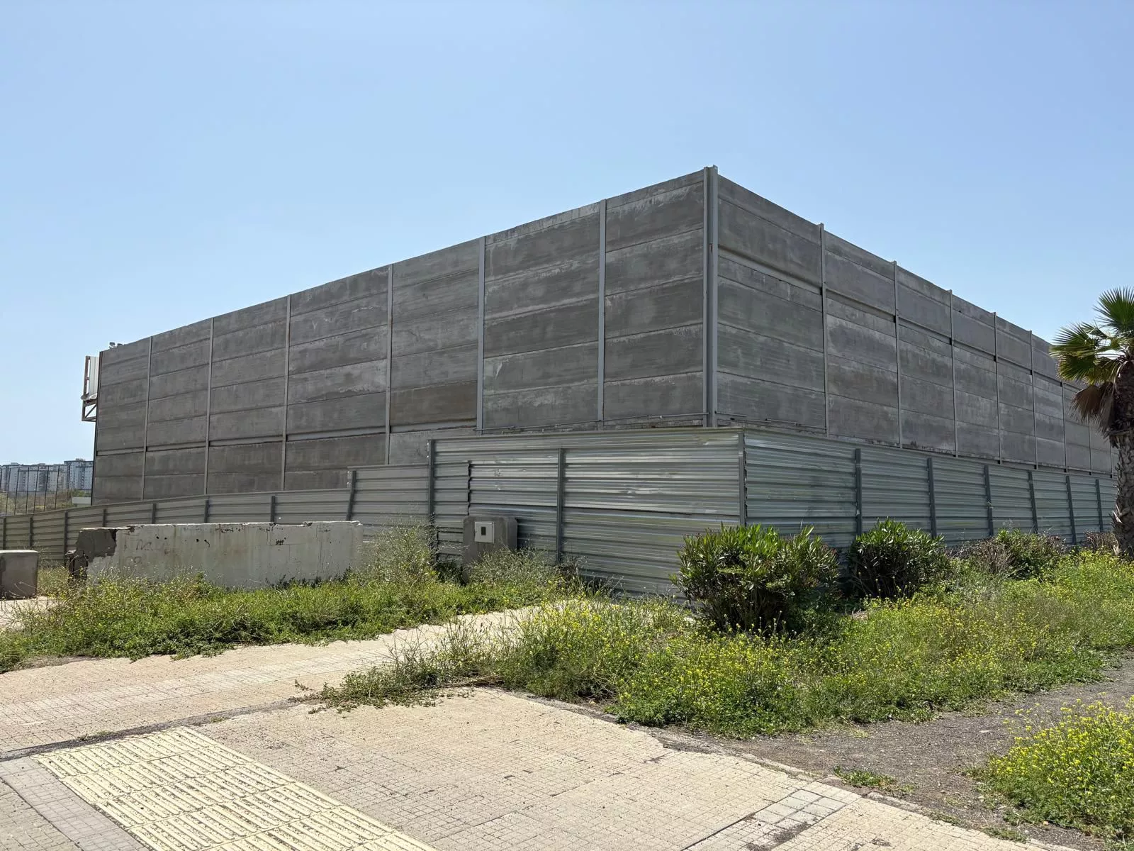 Estado actual de las obras del pabellón de Jinámar. CEDIDA