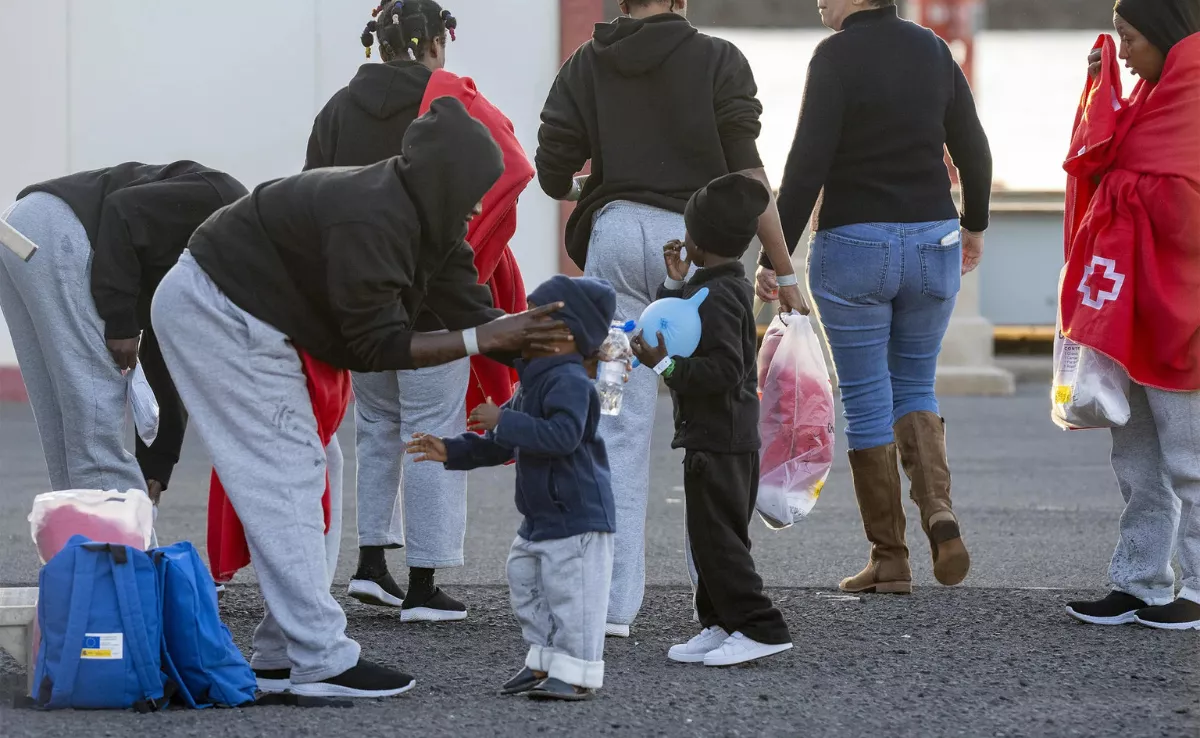 Menores migrantes recién llegados a Canarias / EFE