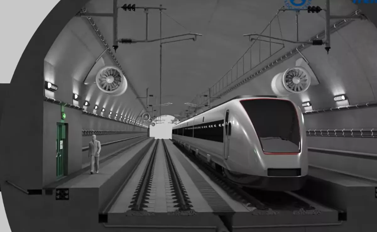 Ilustración del tren del sur. / METROPOLITANO DE TENERIFE